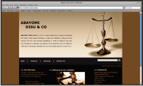 <strong>Abayomi Disu & Co</strong> is a firm of Legal Practitioners, Company Secretaries and Notary Public based principally in Lagos with affiliates in Abuja, and Port Harcourt. We provided <strong>Web Design, SEO & Web Marketing</strong>.
